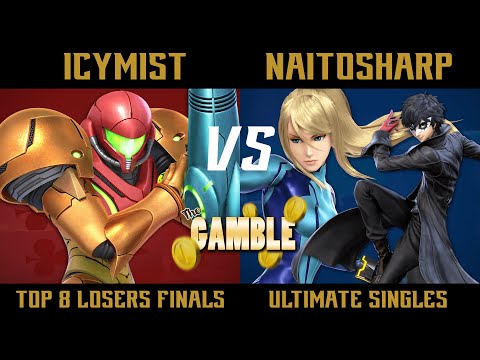 The Gamble Top 8 Losers Finals - IcyMist (Samus) vs. naitosharp (Zero Suit Samus, Joker) - SSBU