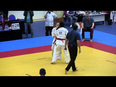 Щербакова Екатерина 47 -  Иванова Елизавета 48 Чемпионат Москвы 2016 по Киокушинкай каратэ