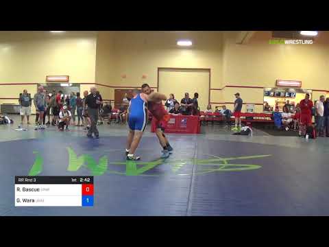 2018 Marine Corps US Open/Masters A Greco Roman 100 RR Rnd 3 - Ryan Bascue (Spar) Vs. Garth Wara (