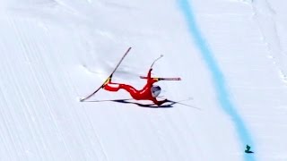 Download lagu High Speed Ski Crash in 4K - Simon Billy Vars 2017 from the 245kmh start. mp3