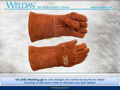 Cotton lined welding gloves