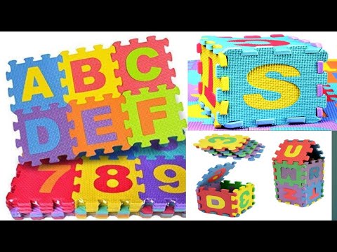 pikaboo Foam ABCD Matt Puzzle Non Toxic review and playing