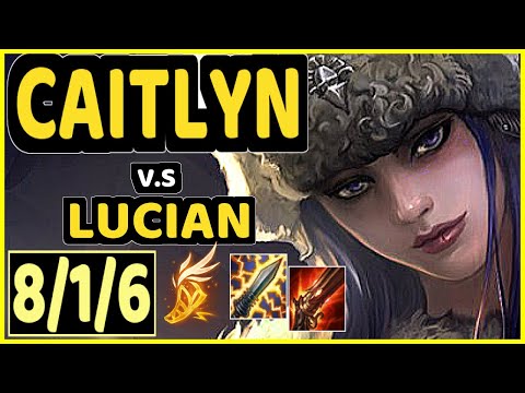 THEUSMA (CAITLYN) vs LUCIAN - 8/1/6 KDA BOTTOM ADC CHALLENGER GAMEPLAY - BR