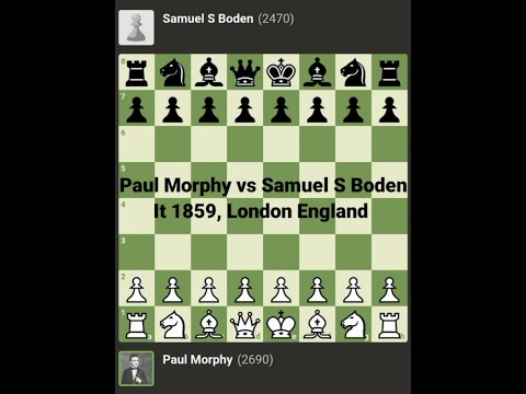 Paul Morphy vs Samuel S Boden  |  It 1859 , London England  |  @Chessgambit630