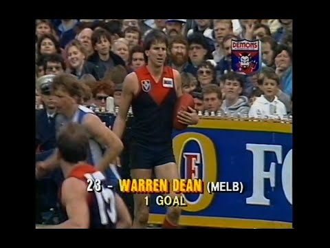 Warren Dean - Melbourne - 3 goals v North Melbourne - 1987 Elimination Final - MCG - VFL