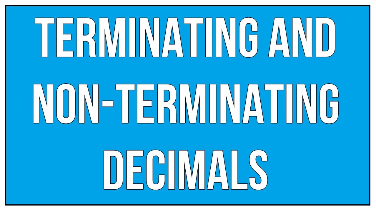 Terminating Decimals