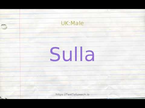 How to pronounce sulla
