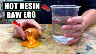 You Won't Believe What Happens To RAW EGG In HOT Resin?