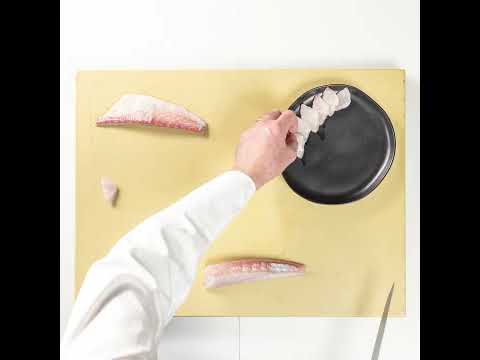 How to Slice Fish for Crudo - overhead angle