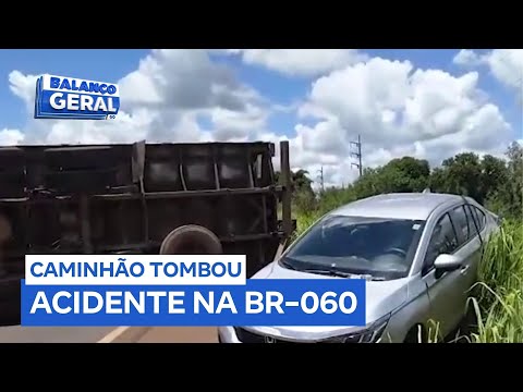 Cavalo causa acidente entre carro e caminhão na BR-060, em Goiás