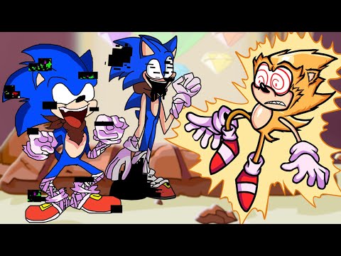 NEW PIBBY Corrupted Sonic VS Fleetway Super Sonic but... (FNF Mod) Come and Learning with Pibby!