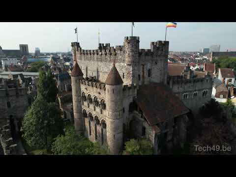 Gravensteen (Castle of the Counts) Gent, Belgium - 4K Cinematic Drone - Extended Version