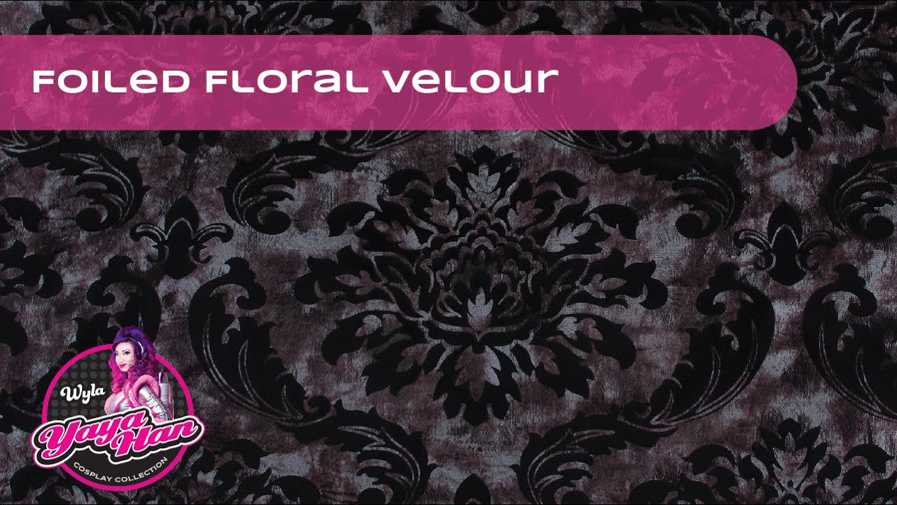 Yaya Han Foiled Floral Velour JOANN