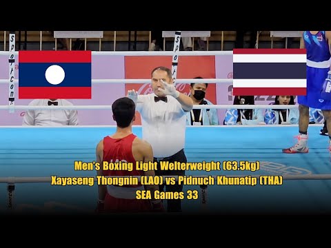 Men’s Boxing Light Welterweight (63.5kg): Xayaseng Thongnin (LAO) vs Pidnuch Khunatip (THA)
