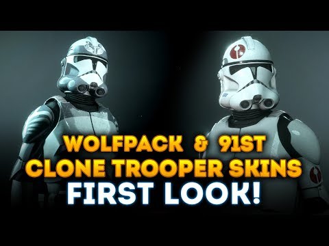 FIRST LOOK at NEW WolfPack and 91st Clone Trooper Skins! - Star Wars Battlefront 2