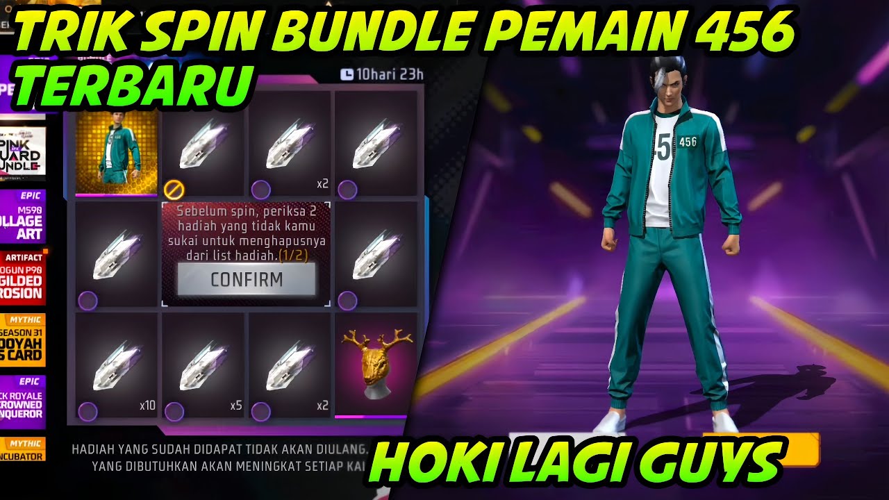 TRIK SPIN BUNDLE PEMAIN 456 TERBARU||SPIN BUNDLE PEMAIN 456 SQUID GAME