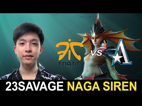 23Savage "Naga Siren" Perspective Fnatic vs Aster Game 1 Leipzig Major | Dota Awesome