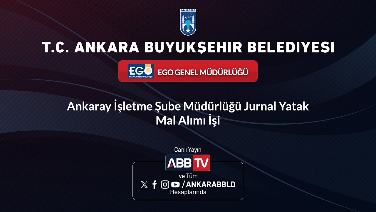 EGO GENEL MÜDÜRLÜĞÜ - Ankaray İşletme Şube Müdürlüğü Jurnal Yatak Mal Alımı İşi