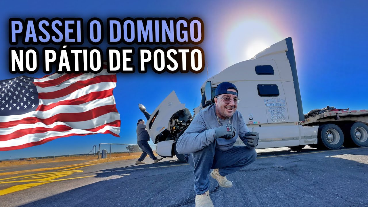 PASSEI O DIA DE FOLGA TRABALANDO NO PÁTIO DE POSTO - OS CAMINHONEIROS AMERICANOS NÃO TEOCAM IDEIA 💡