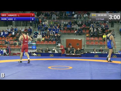 Semifinal GR - 80 kg: Lasha GOBADZE (GEO) df. Zoltan KERI (HUN), 2-0
