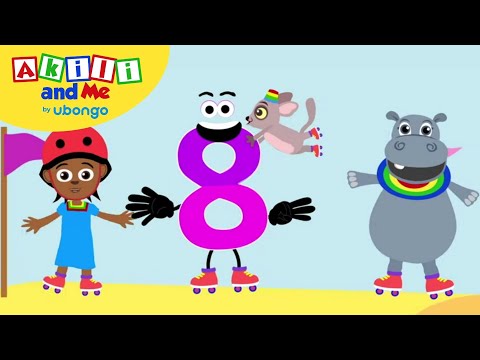Get to Know the Number 8! | Numbers & Shapes with Akili and Me | African Educational Cartoons