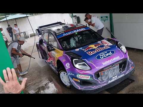 WRC Rally Italia Sardegna 2022 WRC cars gets proper wash after first hot and hard rally day