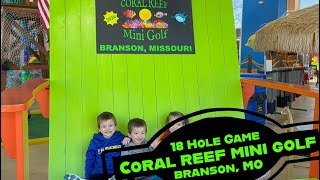 Coral Reef Mini Golf- 18 Hole Indoor Golf Course in Branson MO- Kids Activity Ideas For Your Visit