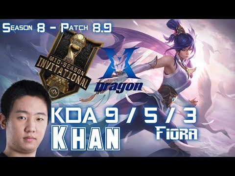 KZ Khan FIORA vs IRELIA Top - Patch 8.9 EUW Ranked