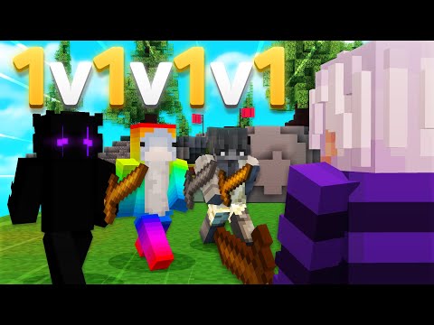 Bedwars 1v1v1v1 vs ChiefXD, Viprah & Kysiek