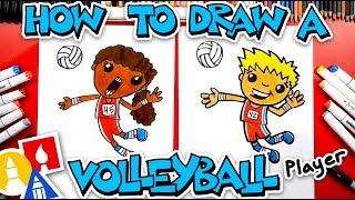 How To Draw A Volleyball Player