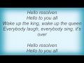 Beulah - Hello Resolven Lyrics