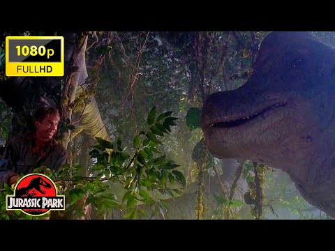 Feeding Brachiosaurus scene - Jurassic Park (1993)