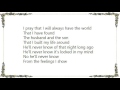 Cher - He'll Never Know Lyrics