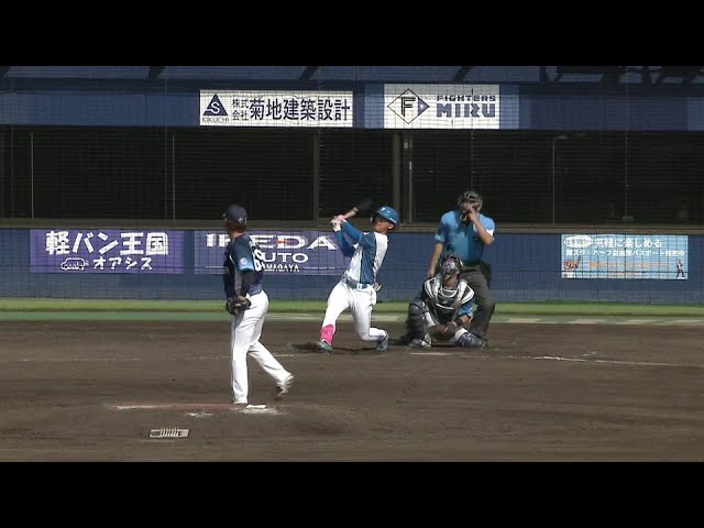 【ファーム】意地の一発!! ファイターズ・加藤豪将 最終回にライトへのソロホームランを放つ!! 2024年6月11日 北海道日本ハムファイターズ 対 埼玉西武ライオンズ