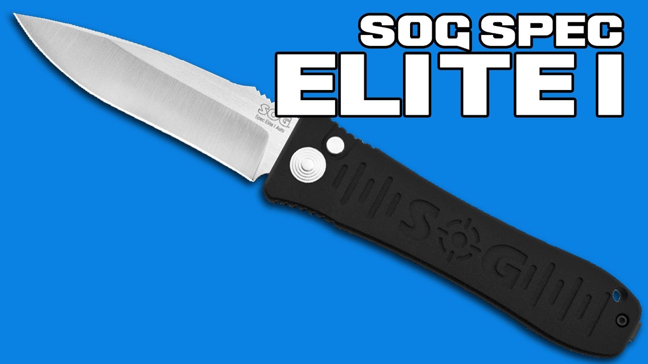 SOG Spec Elite I Automatic Knife (3.5" Black) SE-52