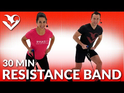 30 Minute Full Body Resistance Band Workout - Exercise Band Workouts for Men & Women at Home