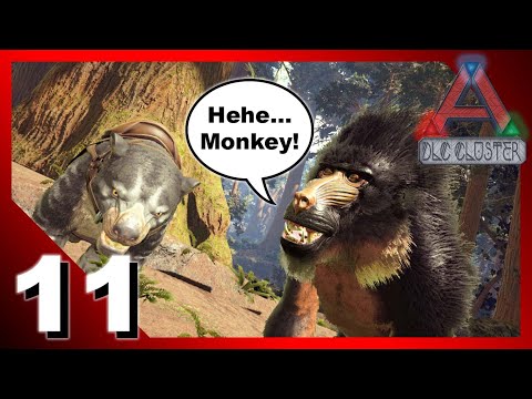 Taming my FIRST Dinopithecus EVER - Ark DLC Cluster (EP 11)