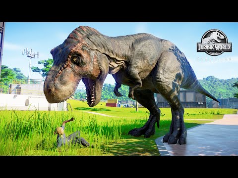 Tyrannosaurus Rex Eating a Guy  | Tyrannosaurus VS Ceratosaurus - Jurassic World Evolution
