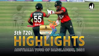 Bangladesh vs Australia Highlights  5th T20i  Aust