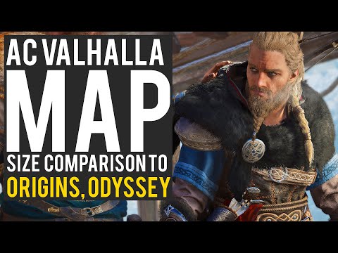 Assassins Creed Valhalla - Map Size Comparison to Origins & Odyssey