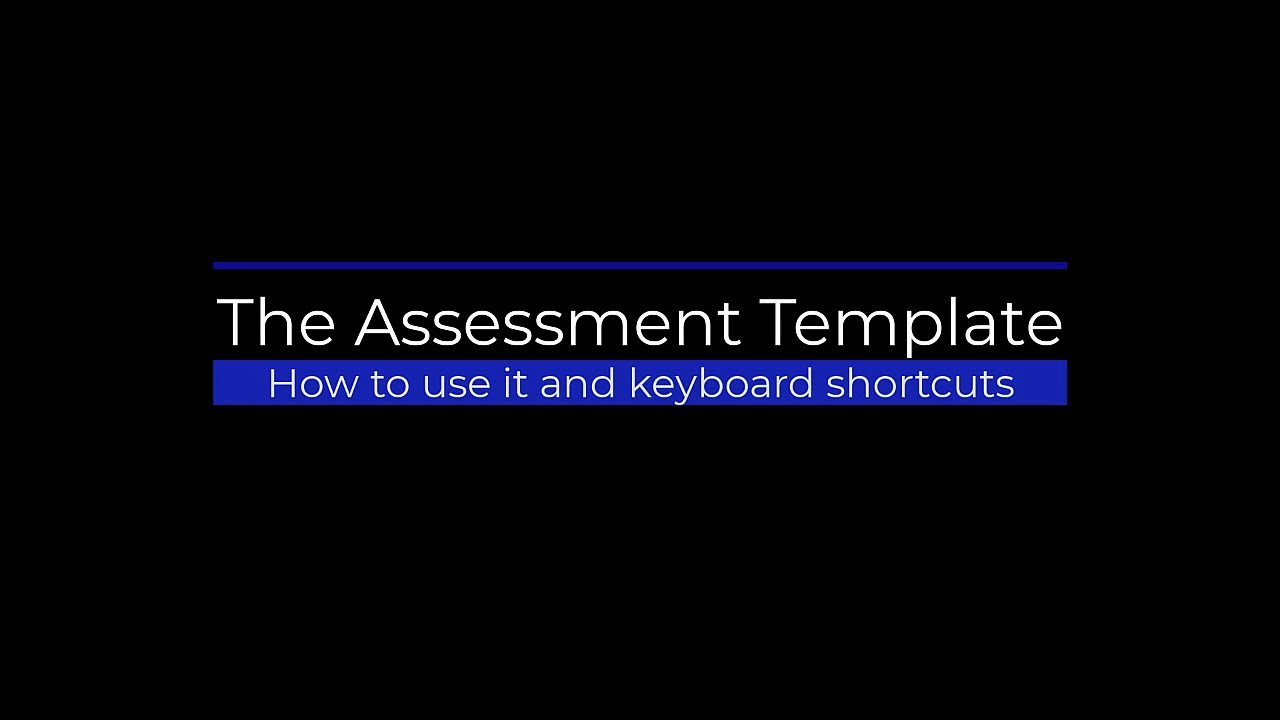 School Word Assessment Template