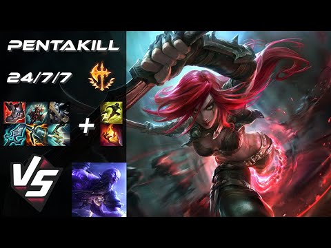MID Katarina vs Ryze [PENTAKILL] - NA Grandmaster Patch 25.24