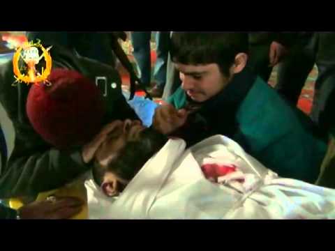 جثمان طارق الأبرش أحد عناصر كتيبة أتباع الرسول في حمص