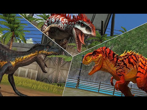 INDORAPTOR VS INDOMINUS REX VS TYRANNOSAURUS REX - JURASSIC TOURNAMENT || JURASSIC WORLD THE GAME