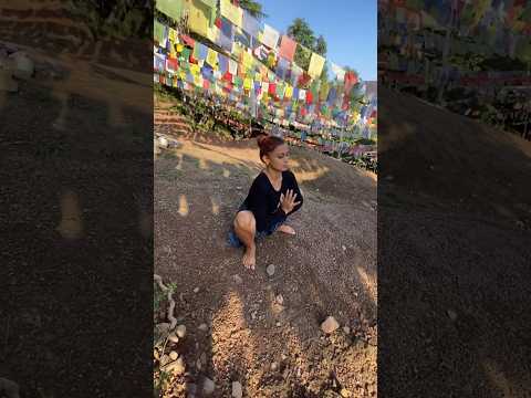 Yoga on Himalayas | Yoga Asna pose by Mamta Goyal Yogini | Tibetan Flag Temple