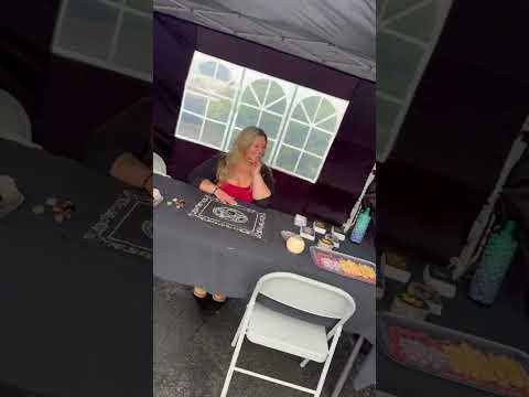 First Vendor Event Everrrrr 🫶🏼💫 #crystallized #tarotreading #vendor #summerevent #reiki #mentor 🌿💞🌿