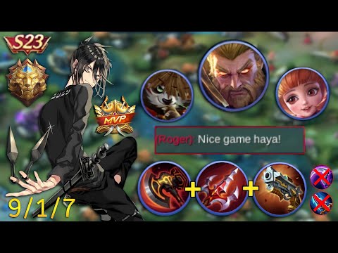 HAYABUSA GOD MODE HAYA BEST BUILD SEASON 23 TOP 1 GLOBAL - Mobile Legends