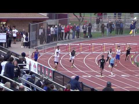 J Rubio - VarB 300m Hurdles at CIF-SS Masters 5-26-17