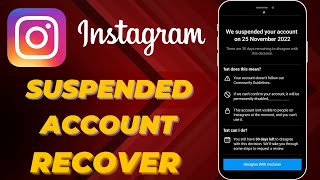 Instagram Suspended Account Recovery | How To Get Suspended Instagram Account Back / 2024