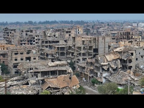 Video | Drone footage shows scale of destruction in Syrian city after years of civil war | AFP